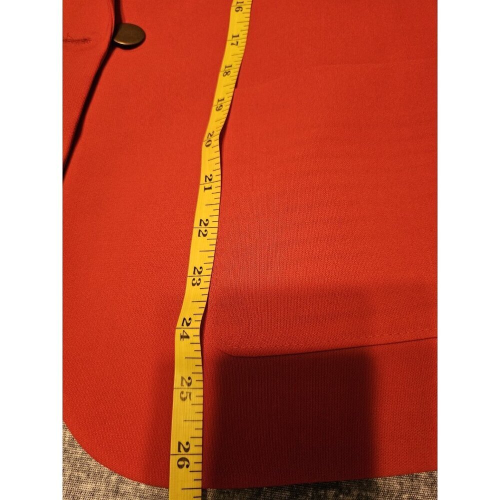 Women The Limited Red One Button Work Blazer Jacket 3/4 Sleeve - Size Small EUC - Picture 10 of 10